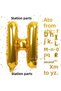 Gold Color Letter Foil Balloon Letter H Large Size 100 cm 1 Meter Helium Flying Foil Balloon 40" Inch 1 Piece