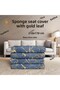 Sofa Bed Cover New Fashion Gold Leaf Decorative Smoked Color Sponge Sofa Cover 1Pc - 3