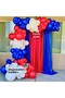 Balloon Set Navy Blue-Red-White 100-Piece Balloon Chain Set