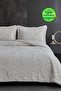 Fur Quilt Sleeping Set Double (SIDED) Personality Kry Soft Filled Plush 3 Piece Bedspread White