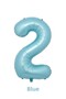 Blue Color 2 Number Giant Foil Balloon 76 cm Birthday Party Decoration