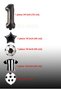 Black and White Football Themed Birthday Black and White Jersey Foil Ball Ball Foil Balloon Age 8 Foil Balloon - 2