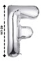 Foil Balloon Letter F Helium Balloon 40 Cm Silver Color