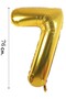 Happy Birthday Written Pennant and 7 Numbers Foil Balloon - 2