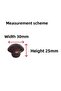 8Pcs Copper Mushroom Button Handle Furniture Drawer Cabinet Door Handle Metal Handle Accessories with Screw - 4