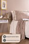 Mia Double Bed Cover Set Beige Daily Multi-Purpose Pique Cover Set - Stylish Box and Package - 4