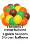 12 Safari Colors Balloon Pastel 3 Yellow, 3 Orange, 3 Green, 3 Brown Balloon Set - 2