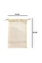 5 Pieces Raw Cloth Pouch |   Drawstring Cloth Bag |   14X22Cm - 2