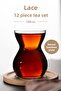 Dantel 12 Piece Round Bamboo Base Tea Set