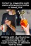 Custom Production Bamboo 10 Pcs Natural Healthy Reusable Washable Eco-Friendly Straw - 5