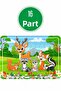 Cute Animals, Dinosaurs and Teddy Bear on a Plane Wooden Puzzle Set of 4 - 4