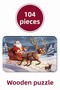 Santa Claus, Snowman, Christmas, Gift 104 Piece Puzzle