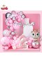 Luxury Deer Foiled Pink 2 Year Old Foiled Birthday Concept Birthday Ornament Party Set for Girls