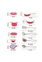 11 Piece Pink Enamel Pot Pan Set - 2
