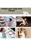 8 Pieces Multi-Purpose Double Door Child Baby Safety Set for Cabinet Safety Latch Protection Lock - 3