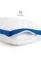 Zippered Air Conditioned Pillow 900 Gram Quilted Beaded Silicone Pillow Blue 50X70 cm - 2