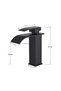 Black Sink Faucet Oval Outlet Basin Model High Quality Sink Faucet Double Inlet Fixture - 8