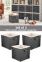 3-Piece Baby Room Closet Organizer - Laundry Toy Basket Organizer 30X30X30 cm