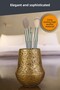 Makeup Organizer, Makeup Brush Holder, Makeup Brush Holder, Gold Antique Finish, Model 15 - 4