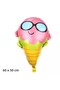Ice Cream Foil Balloon with Glasses 60x50 Cm