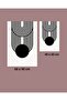 Non-Slip Base Washable 2-Piece Bathroom Mat Set Black and White Bath Digital Printed 60X90Cm- 40X60Cm - 2