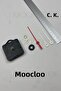 Clock Mechanism, Flowing Silent Wall Clock Mechanism, 14 mm Shaft, Scorpion-Hour-Hand-Second-(with Hanger) - 4