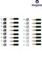 8H Art Pencil Graduated Pencil 4Pcs Fatih Technical Drawing Numbered Black Pencil Lead Sketching Pencil Set - 5