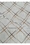 Fantastic Thick Fiber Backing Non-Slip Cream Coffee Modern Striped Checkered Wipeable Checkered Pvc Round Oilcloth Tablecloth - 2