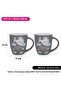 2-Piece Printed Coffee Mug 380mL ''GOOD NIGHT'', Ceramic Coffee Mug with Handle - 3