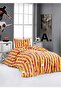 Sari-Red Single Size 100X200 Elastic Sheet Bedding Set, 155X215 Zippered Duvet Cover