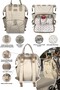 X Pro Beige Mother Baby Backpack Shoulder Bag and Bottle Holder Bag Set of 3 - 3