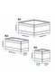 6 Piece Organizer Box Set White 14X14X13 Cm, 28X14X13 Cm, 28X28X13 Cm, 2 Pieces of Each - 4