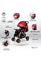 Wilder Lightweight Compact Travel Stroller Collapsible Large Storage.Red - 2
