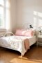 Ruffled Vintage Buldan Linen Pink Scandinavian Long 40X100 Throw Pillow (Filled) - 2