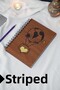 Flying Balloon Themed Wooden Cover Notebook - Lined Notebook - Agenda - School Notebook (A5 - 120 Pages)