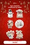 Happy New Year Sticker 4 cm 48 Pieces - Waterproof New Year Christmas Sticker, Gift Package Decoration