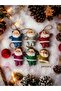 Christmas Pine Tree Ornament 4 cm 6 Pieces Colorful Santa Claus Ornament Glitter New Year Santa Claus Ornament Colorful - 5