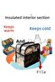 Yellow Thermal Insulated Waterproof Thermal Bag Food Carry Lunch Bag with Strap - 5