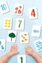 Intelligence Cards Numbers Matching Game Wooden Educational Puzzle Baby Memory Cards