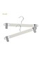 Wooden White Dress Clothes Hanger with Latch Trouser Skirt Hanger 24 Luxury Hangers - 3