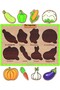 Wooden French Farm Animals-forest Animals-vegetables-professions Set of 4 Educational Puzzle - 5
