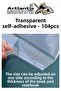 Ready-Made Book Cover Transparent Frosted White 10 Pieces 1 Pack Velcro Adjustable Self-Adhesive Cover - 3