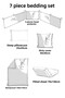 Baby 7-Piece Sleeping Set 100% Cotton 100X150Cm Gray Koala Duvet Cover Set 70X140 Elastic Sheet - 3