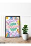 Groovy Written Retro Colorful One Piece Black Wooden Framed Painting - 2