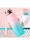 1500ml Sports Water Bottle Time Marker Double Color Portable Leakproof Drink Flask Bpa Free