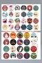 New Year Themed Sticker, Gift Package Label New Year Sticker, 88 Pieces in total, 44 Different Types - 2
