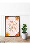 One Piece Black Wooden Framed Painting with Orange Background and Girls Support Girls Written on It - 2