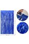 Metalized Wavy Hologram Navy Blue Background Ornament 100X200 cm - 2