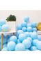 Blue Macaron Balloon 10 Pieces 30 Cm Pastel Color Party Balloon Soft Color Birthday Party Concept Ornament - 7