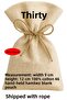 9 X 12 Natural Cotton Raw Cloth 30 Pieces Pouches, Wedding, Engagement, Invitation Lavender Soap, Gift, Cake - 2